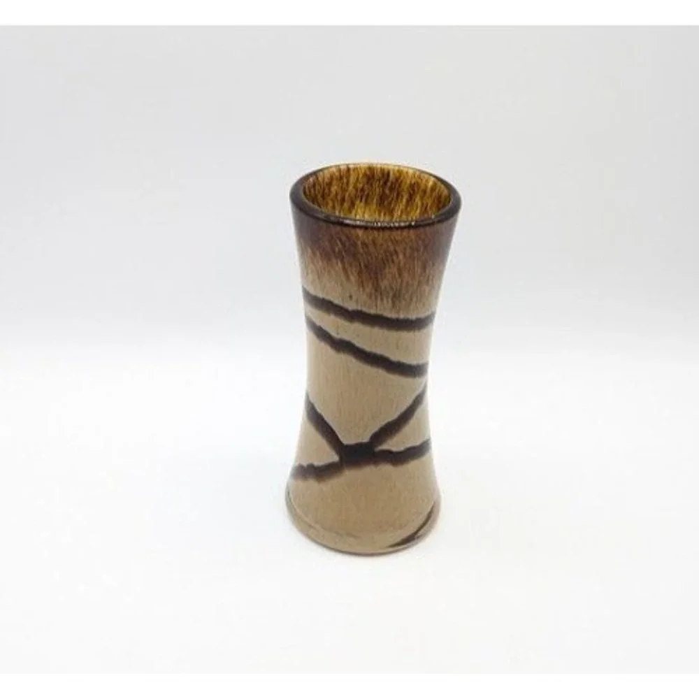 Artisan Hand Blown Cased Art Glass Vase 6.5